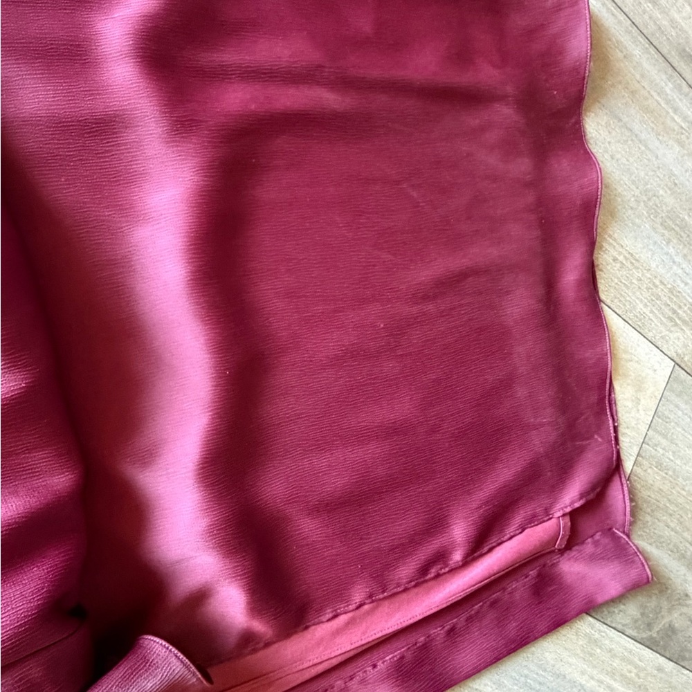 One-Shoulder Burgundy Maxi Dress with Long Sleeve - Picture 12 of 16